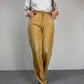 Pantalone in camoscio color cammello