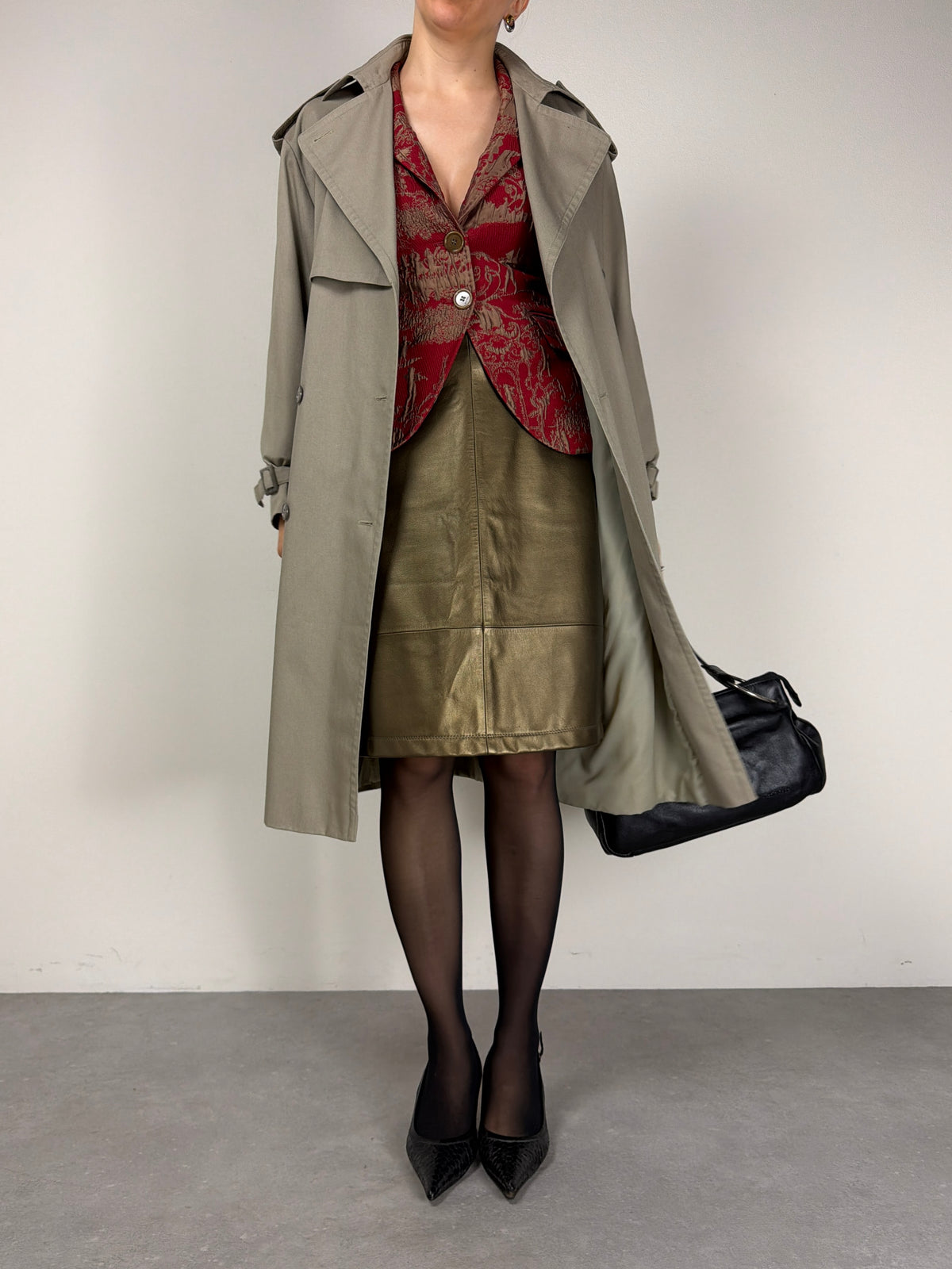 Trench vintage in misto cotone