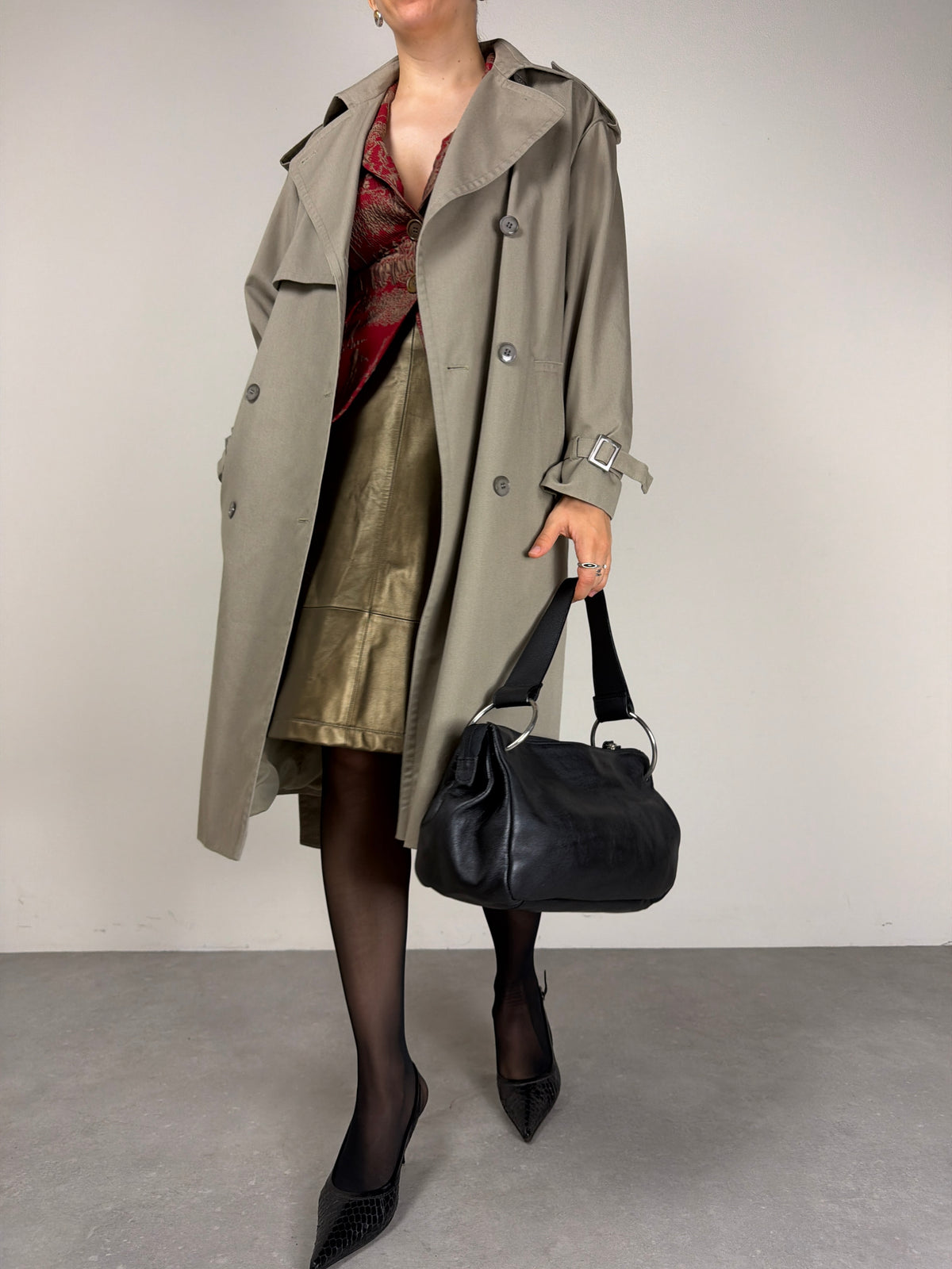 Trench vintage in misto cotone