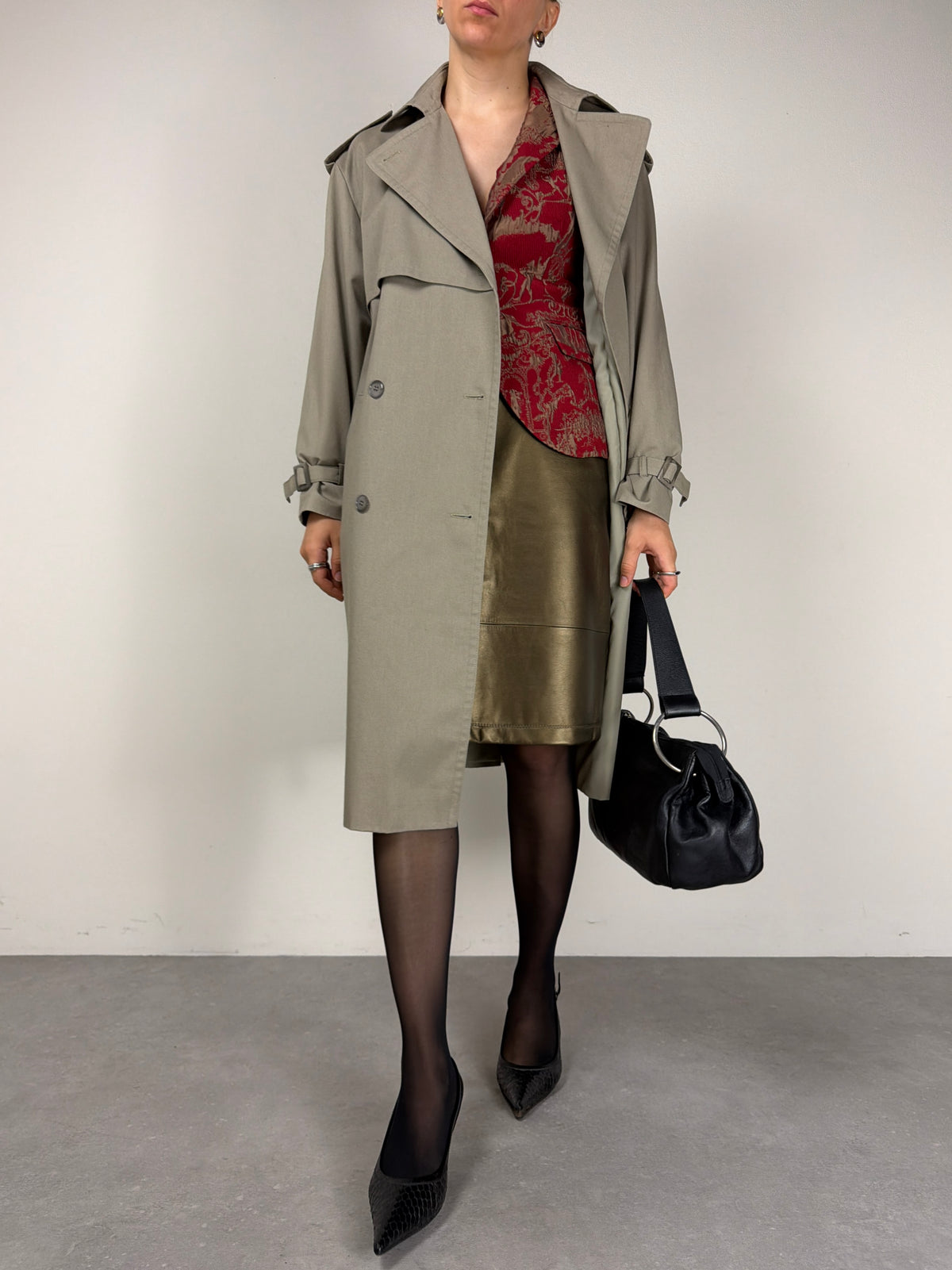 Trench vintage in misto cotone