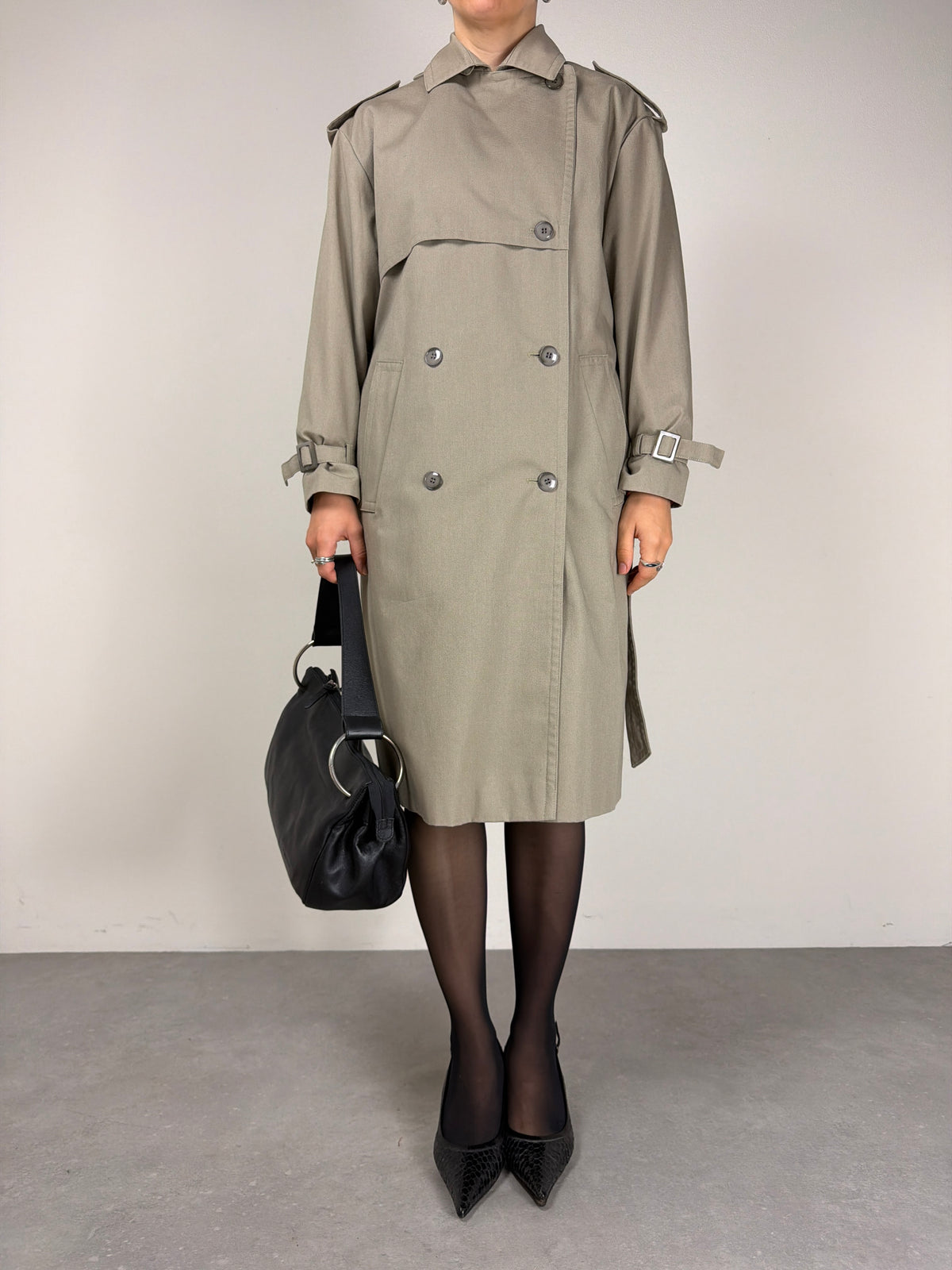 Trench vintage in misto cotone