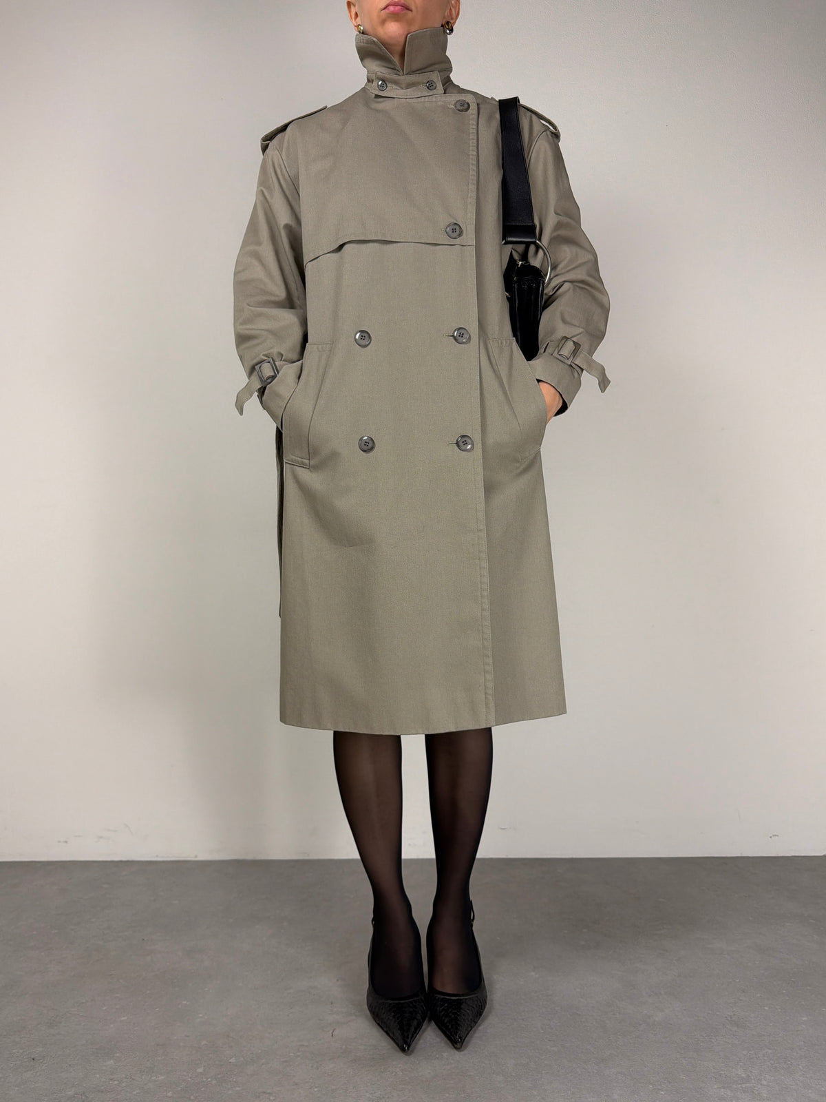 Trench vintage in misto cotone