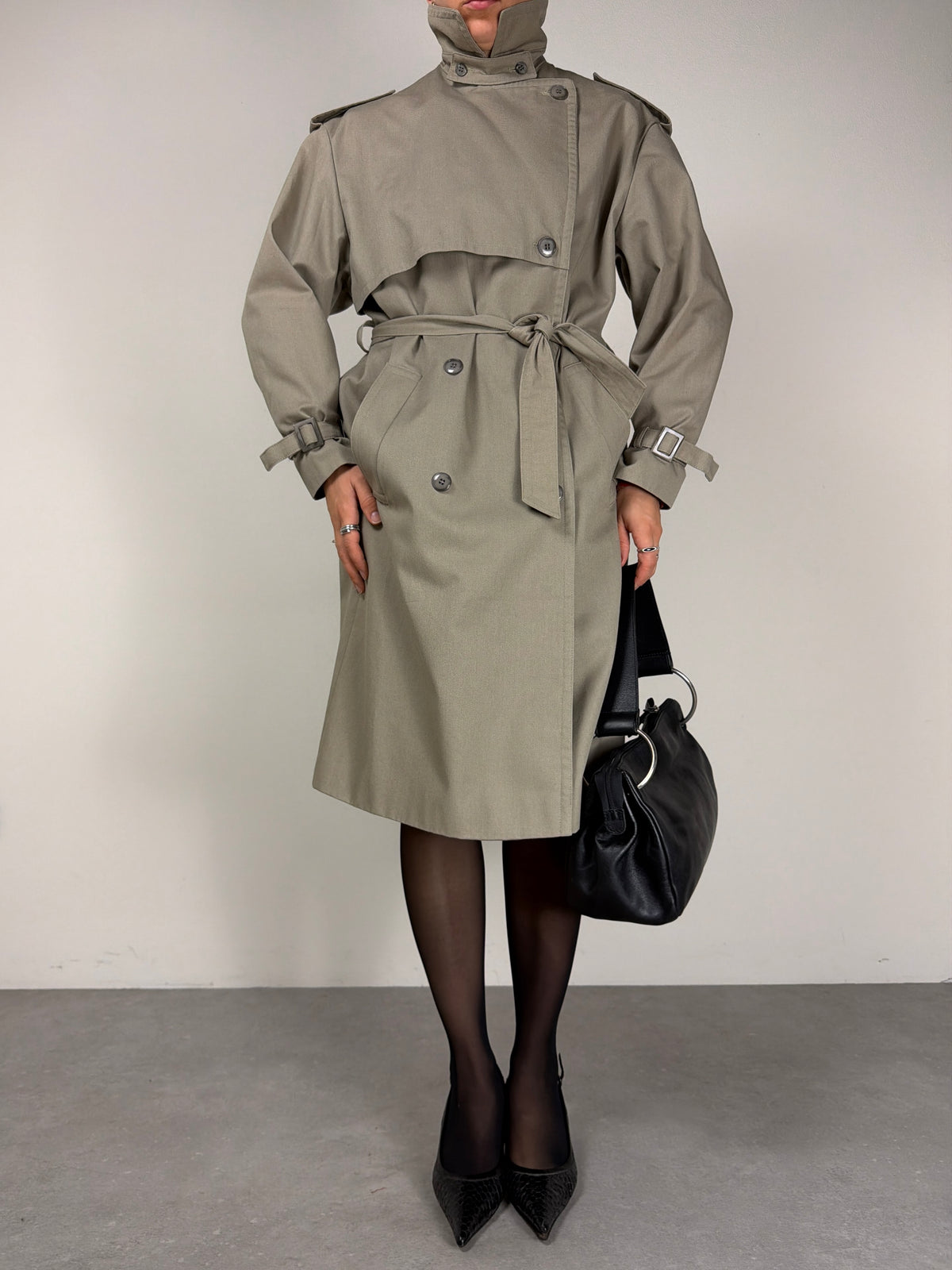 Trench vintage in misto cotone