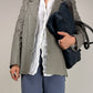 Blazer vintage in vera pelle