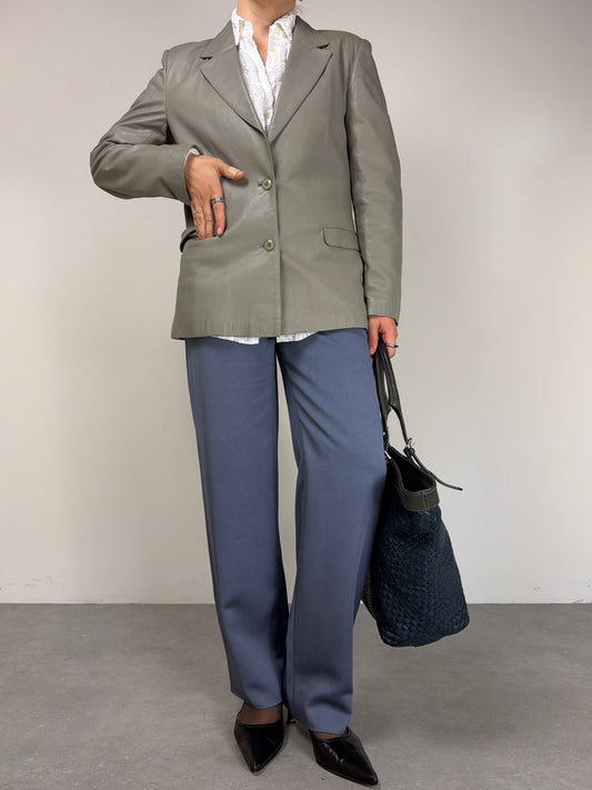 Blazer vintage in vera pelle