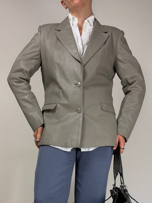 Blazer vintage in vera pelle