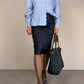 Camicia vintage in cotone con bordo smerlato