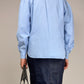 Camicia vintage in cotone con bordo smerlato