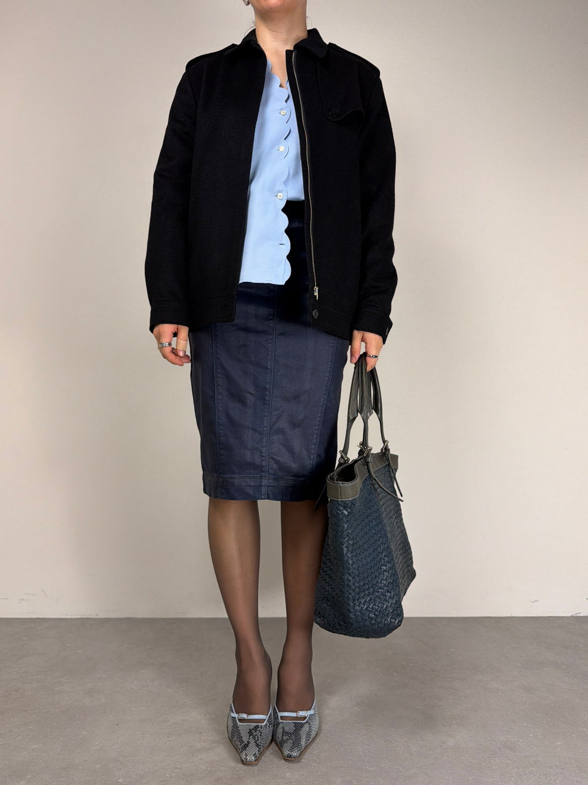 Giacca in lana, cashmere e angora