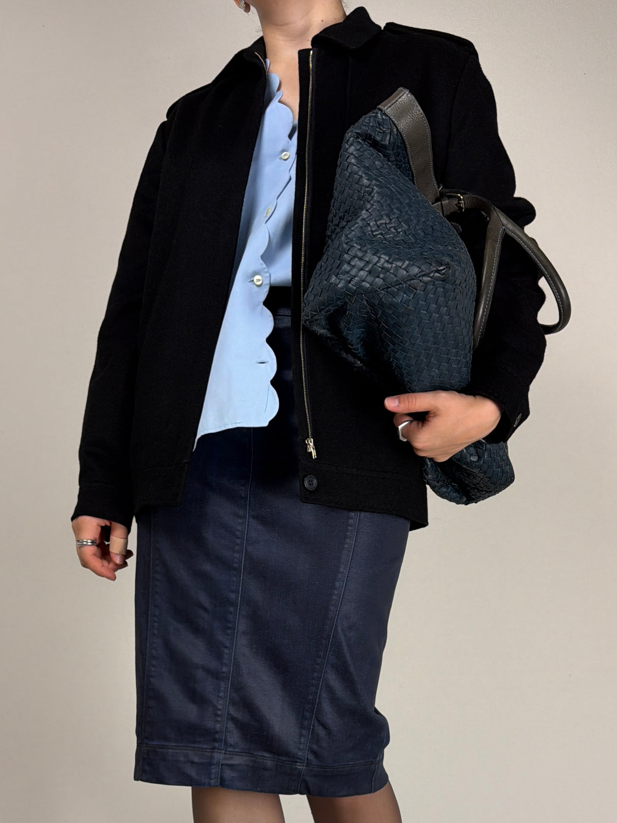 Giacca in lana, cashmere e angora