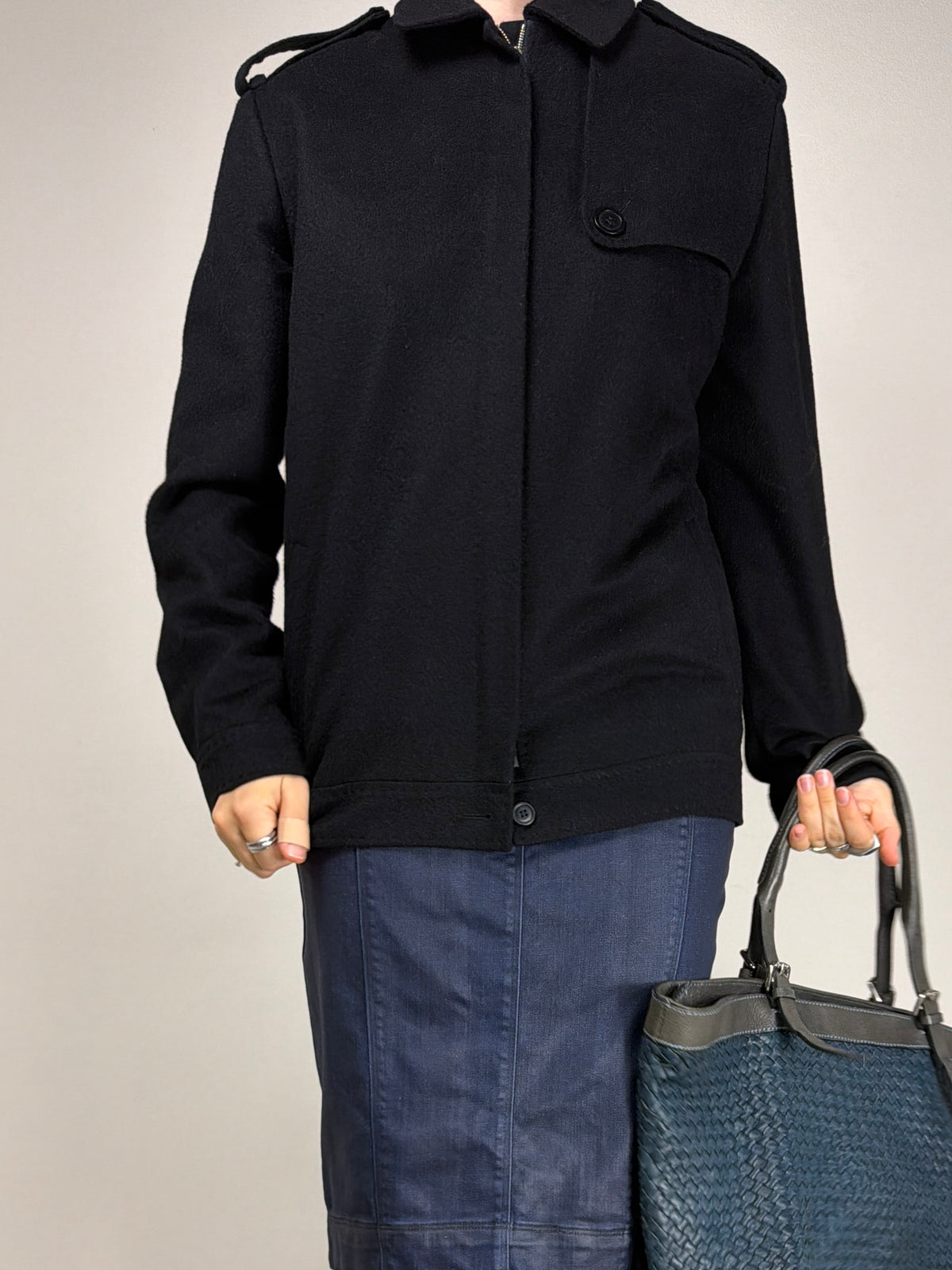 Giacca in lana, cashmere e angora