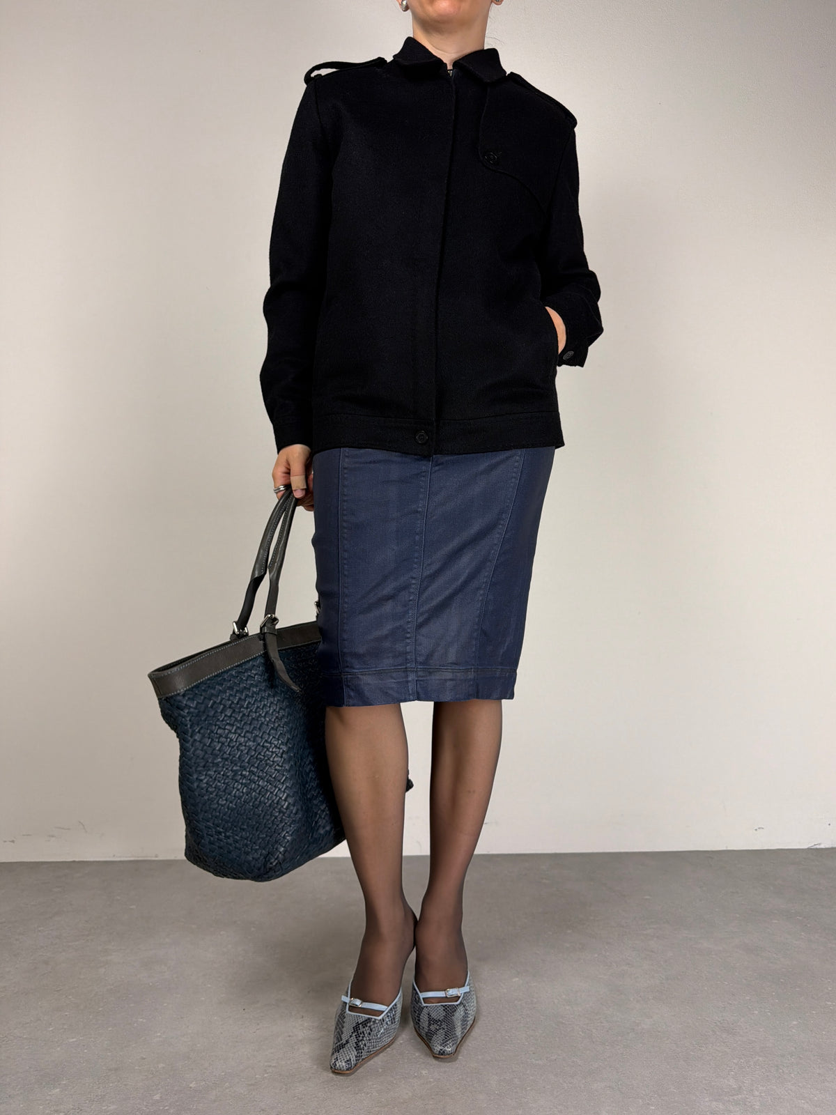 Giacca in lana, cashmere e angora