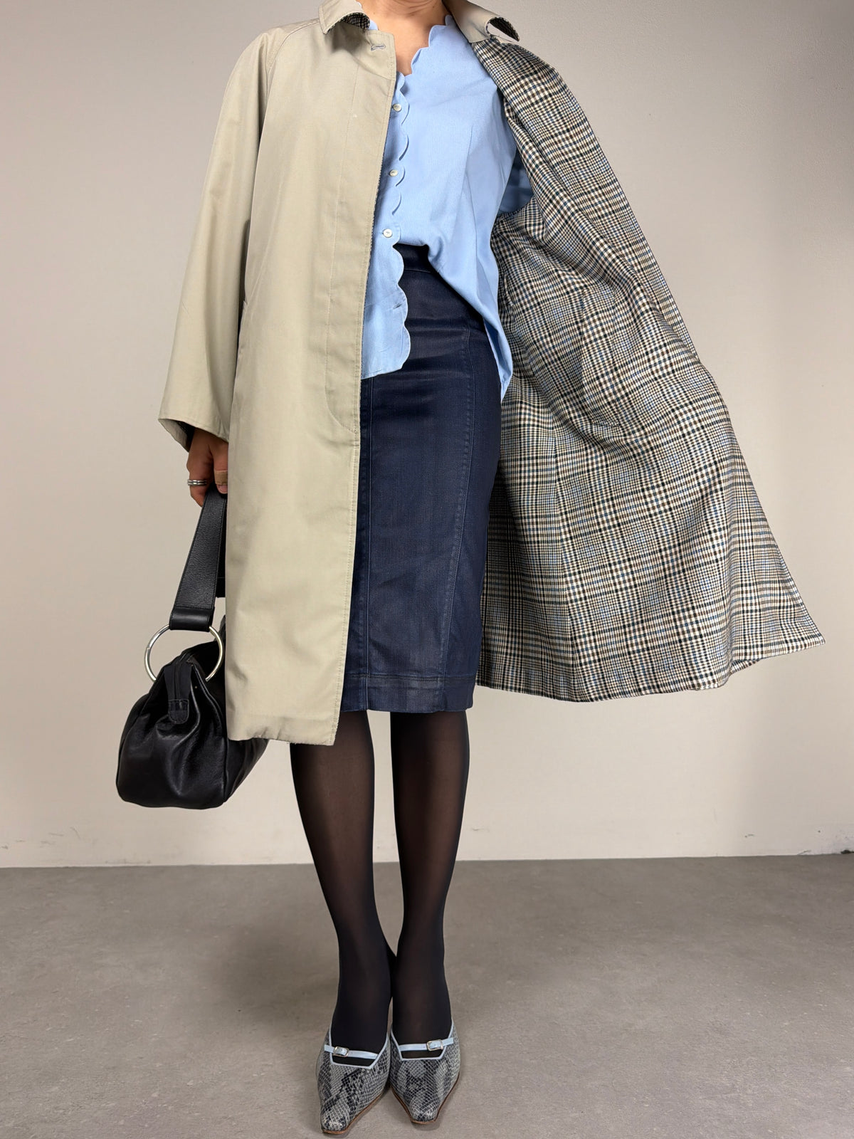 Trench vintage double-face