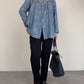 Camicia in jacquard di pura seta a fantasia orientale