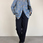 Camicia in jacquard di pura seta a fantasia orientale
