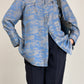 Camicia in jacquard di pura seta a fantasia orientale