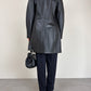 Giacca in vera pelle nera made in Italy