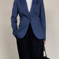 Blazer strutturato in pura lana con dettaglio del piercing sul retro