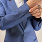Blazer strutturato in pura lana con dettaglio del piercing sul retro