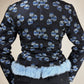 Giacca vintage in jacquard con pelliccia