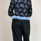 Giacca vintage in jacquard con pelliccia