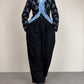 Giacca vintage in jacquard con pelliccia
