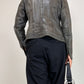 Giacca in vera pelle effetto distressed
