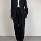 Blazer vintage in lana con bottoni gioiello