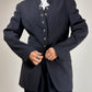 Blazer vintage in lana con bottoni gioiello