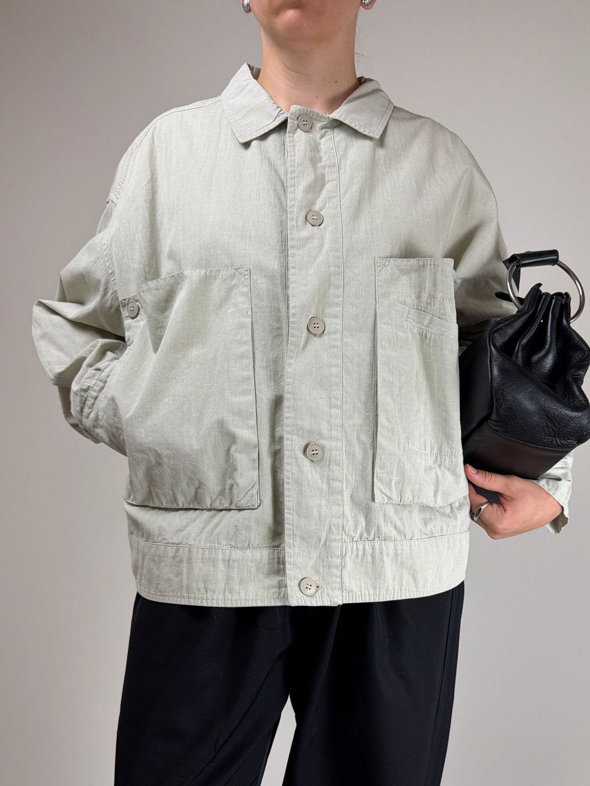 Giacca vintage made in Italy in cotone con tasconi