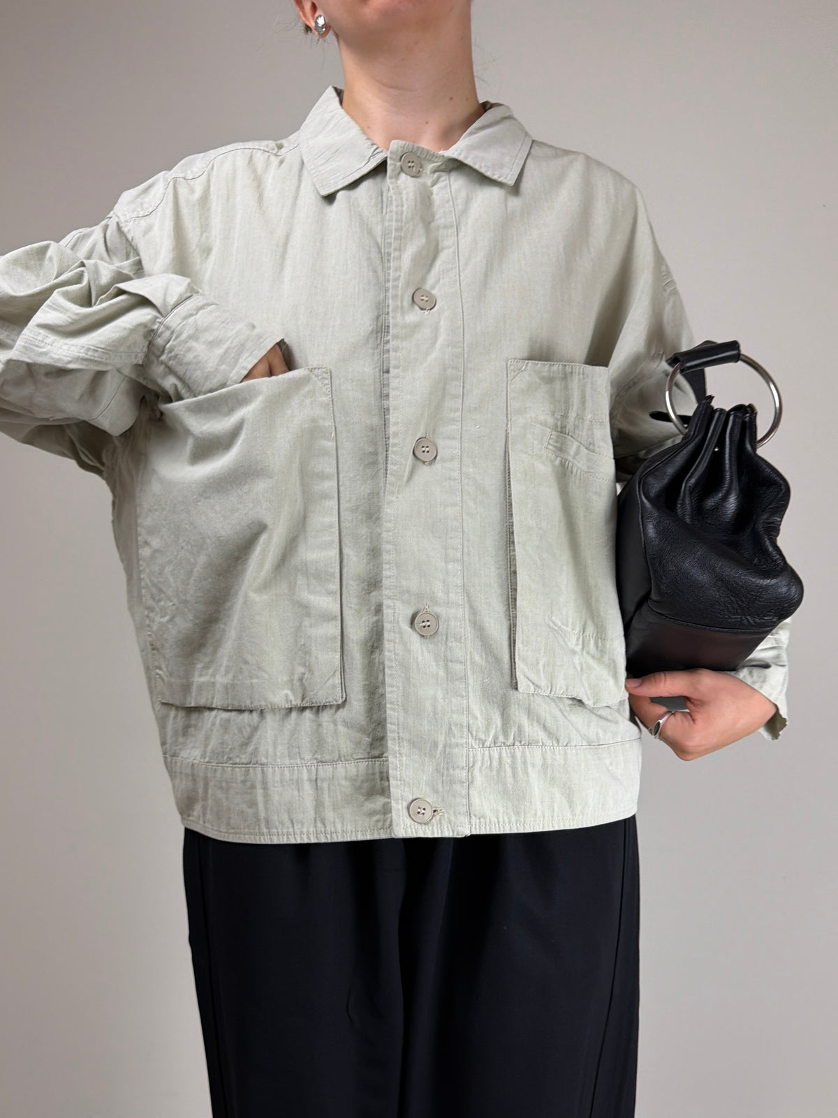 Giacca vintage made in Italy in cotone con tasconi