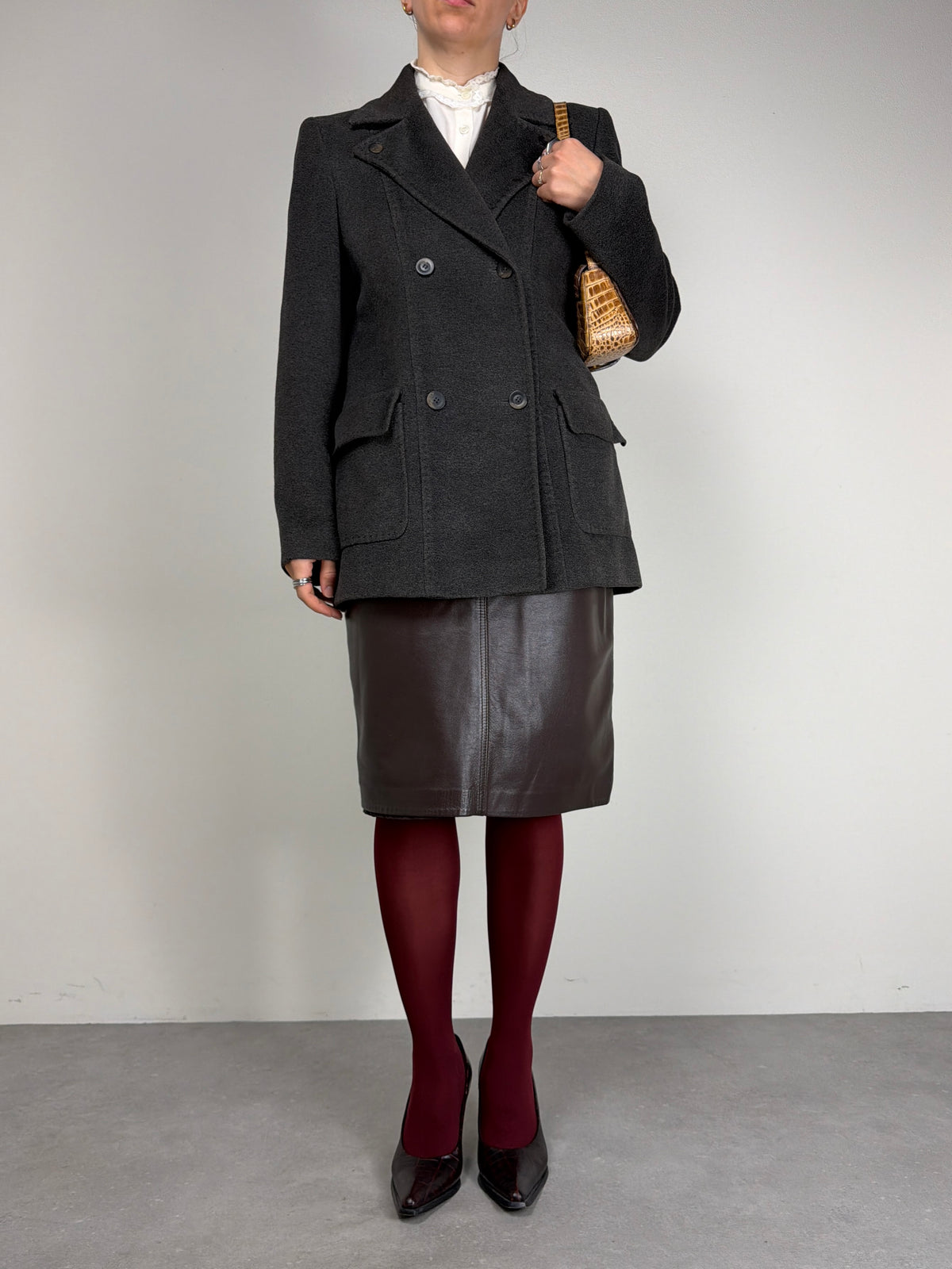 Cappottino in lana, seta, cashmere e angora