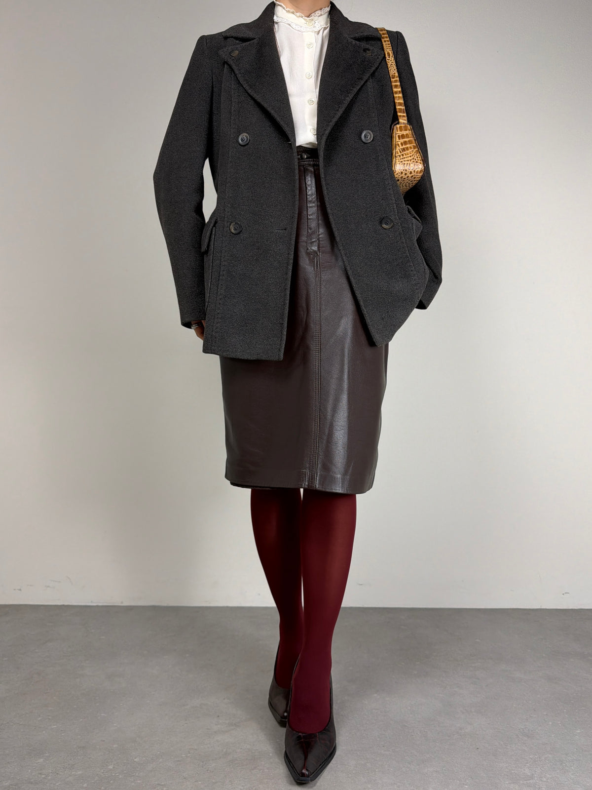 Cappottino in lana, seta, cashmere e angora