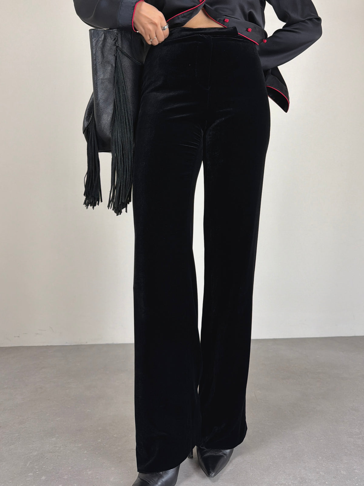 EMPORIO ARMANI pantaloni in velluto