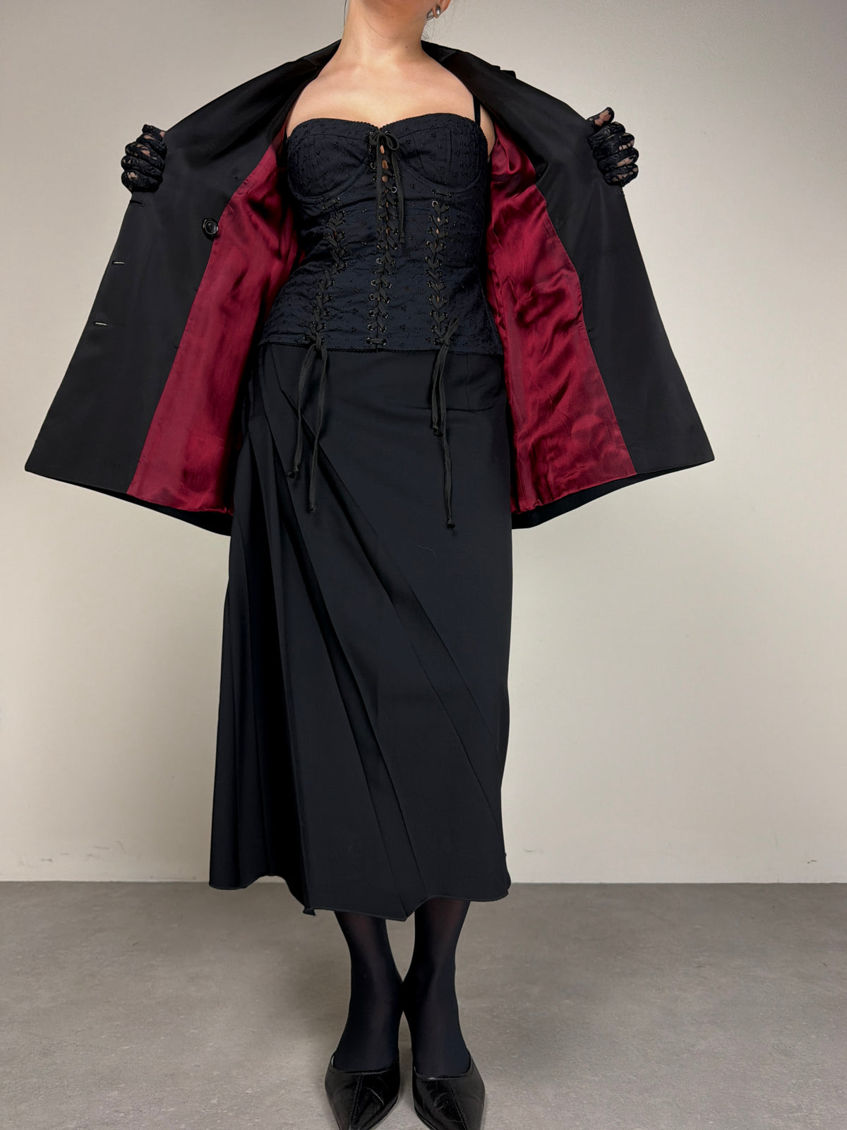 Blazer stile smoking in pura lana