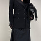 Blazer stile smoking in pura lana