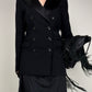 Blazer stile smoking in pura lana