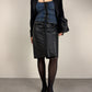 Abito D&G Dolce&Gabbana in denim e pelle anni '90/Y2K