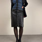 Abito D&G Dolce&Gabbana in denim e pelle anni '90/Y2K