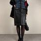 Abito D&G Dolce&Gabbana in denim e pelle anni '90/Y2K