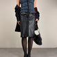 Abito D&G Dolce&Gabbana in denim e pelle anni '90/Y2K