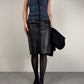 Abito D&G Dolce&Gabbana in denim e pelle anni '90/Y2K
