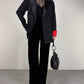 Blazer vintage made in France stile smoking con polsini a contrasto