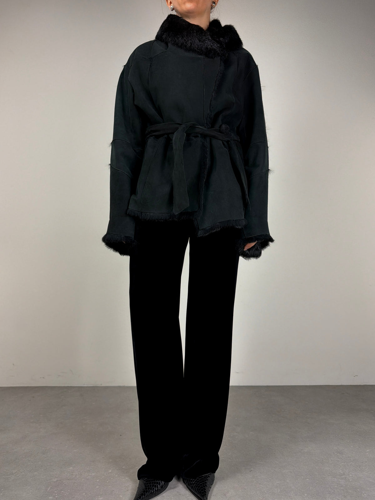 Giacca vintage in vera pelliccia