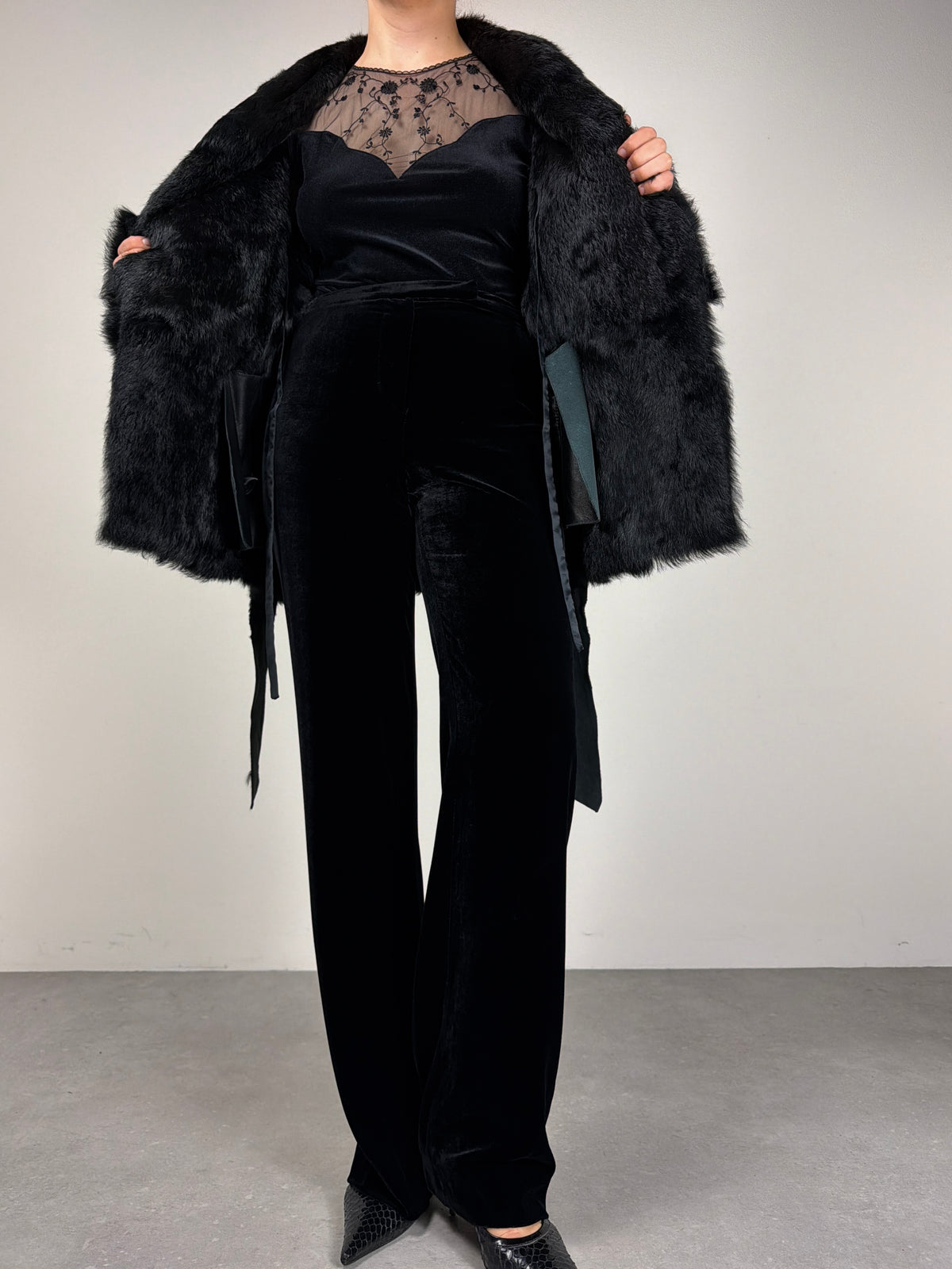 Giacca vintage in vera pelliccia