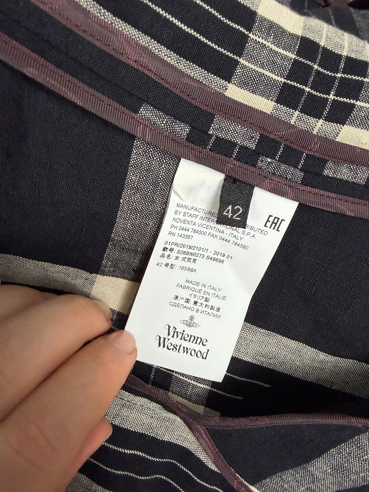 VIVIENNE WESTWOOD "drunken" jacket in lino