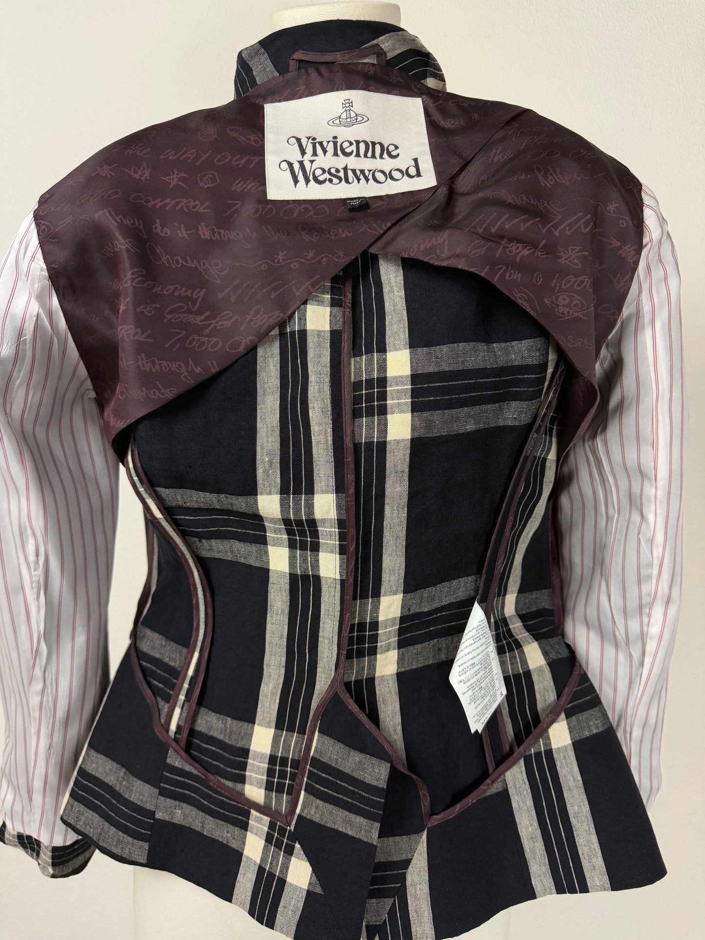 VIVIENNE WESTWOOD "drunken" jacket in lino