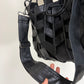 Tote Bag in pelle con lavorazione geometrica