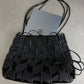 Tote Bag in pelle con lavorazione geometrica