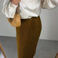 Borsa in vera pelle con dettagli in metallo